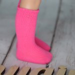 Гольфы (высокие носки) фирменные Паола Рейна розовые