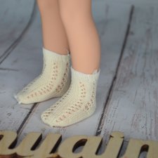 Ажурные фирменные носочки Паола Рейна, светлый лимонный цвет