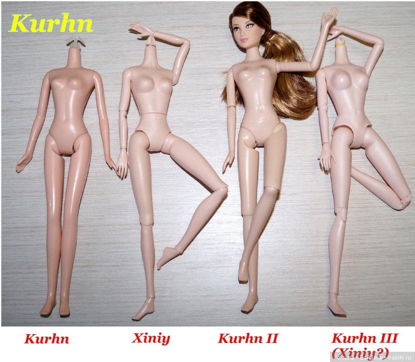 Сравнение разных видов кукольных тел формата 1/6