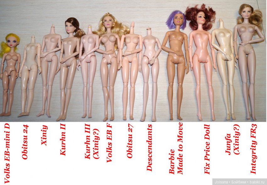 Сравнение разных видов кукольных тел формата 1/6 (фото 6)