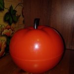 Игрушка Шкатулка СССР пластик Яблоко