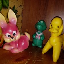 Игрушки СССР Резина, пластик. Заяц, пудель, крокодил. Игрушки СССР Резина, пластик. Заяц, пудель, крокодил.