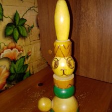 Игрушка СССР. Заяц. Дерево. Пирамида.