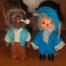 Игрушки ГДР Ёж  с трубой,ёжик