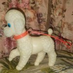 Игрушка СССР. Собака, пудель .Дутыш.