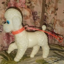 Игрушка СССР. Собака, пудель .Дутыш.