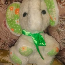 Игрушка СССР. Слон, слонёнок.