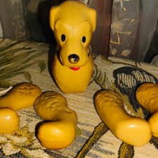 Игрушка СССР Собака. Пёс. Целлулоид. Клеймо.