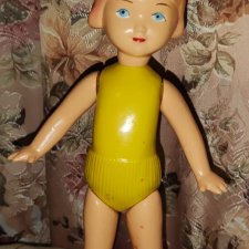 Кукла СССР. Гимнастка, целлулоид.