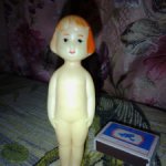 Кукла, пупсик СССР колкий пластик ??? целлулоид ???