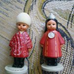 Кукла, фигурка колкий пластик, национальный костюм СССР Олимпиада 80