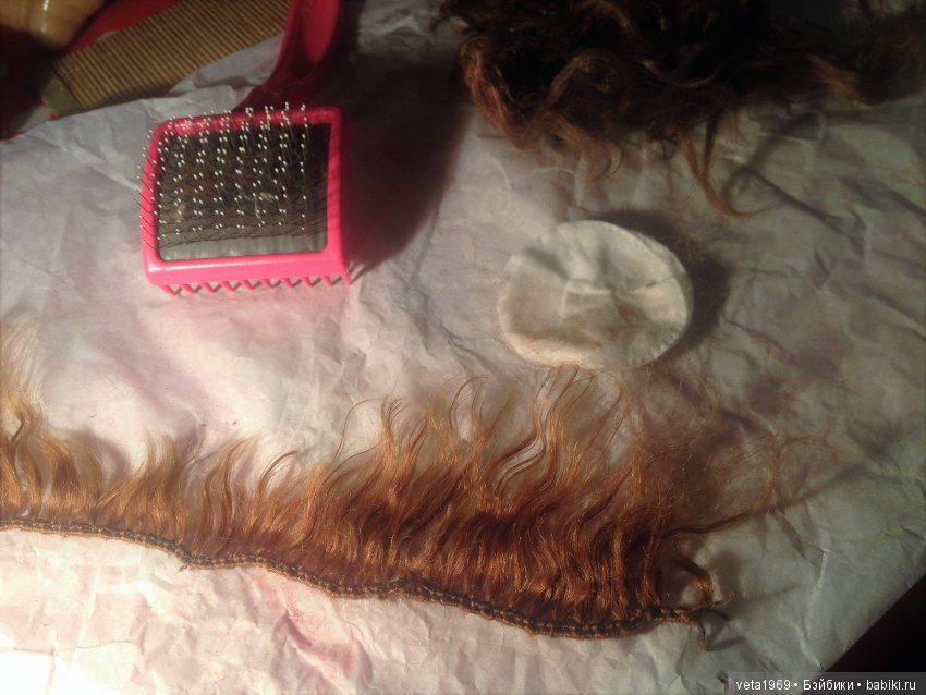 Ремонт антикварного парика (фото 3)