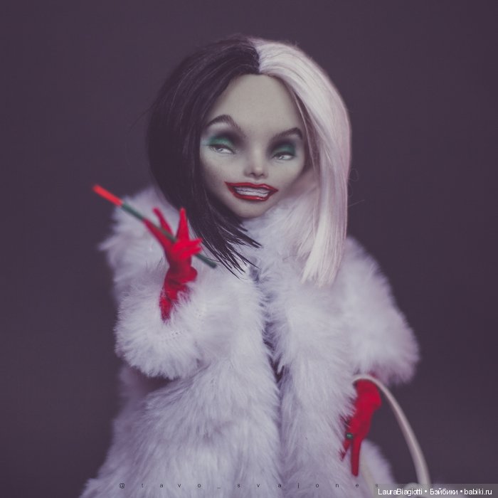 Круэлла Де Виль — ООАК Monster High и Ever After High: репейнт (фото 5)