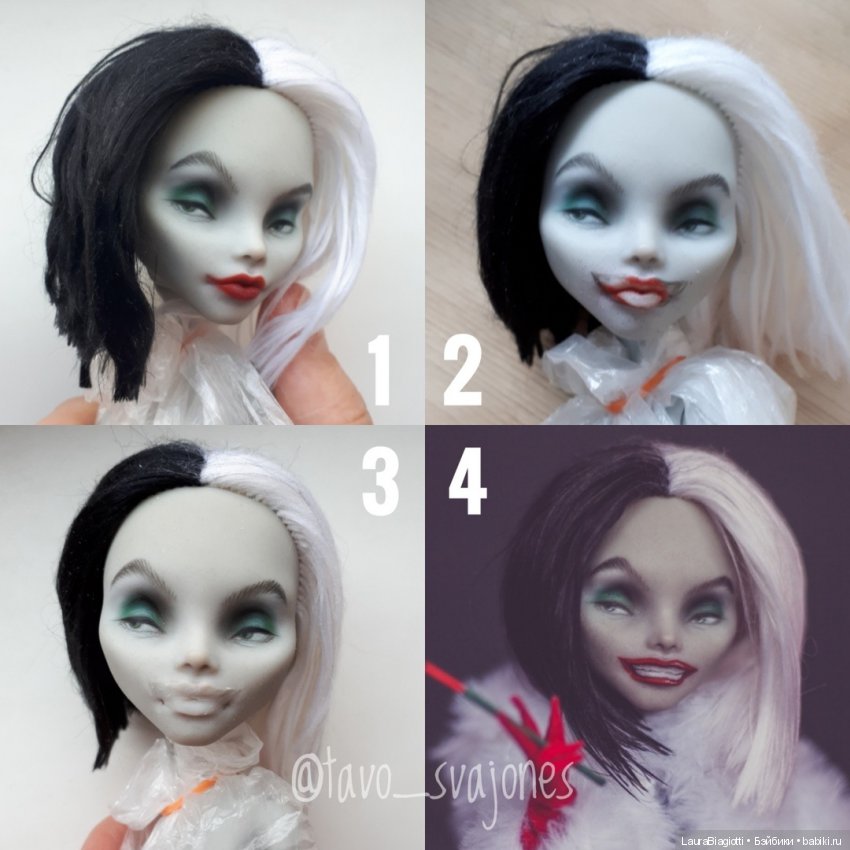 Круэлла Де Виль — ООАК Monster High и Ever After High: репейнт (фото 9)