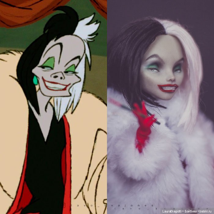 Круэлла Де Виль — ООАК Monster High и Ever After High: репейнт (фото 10)