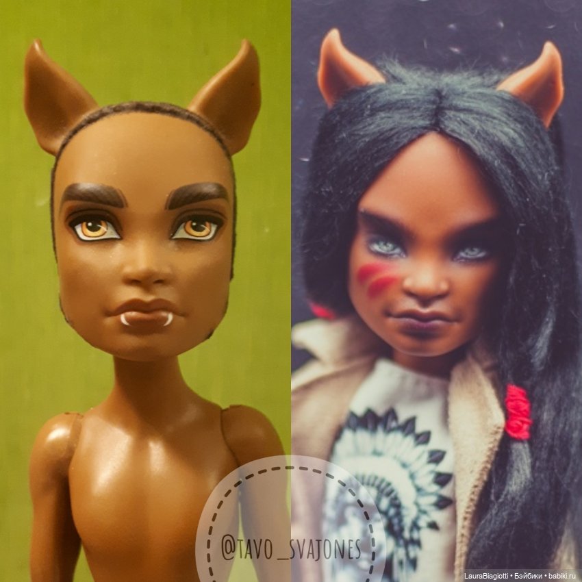Парочка Вульфов :3 | Бэйбики Парочка Вульфов :3 — ООАК Monster High и Ever After High: репейнт (фото 7)