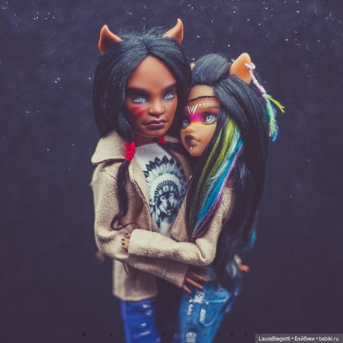 Парочка Вульфов :3 | Бэйбики Парочка Вульфов :3 — ООАК Monster High и Ever After High: репейнт (фото 2)