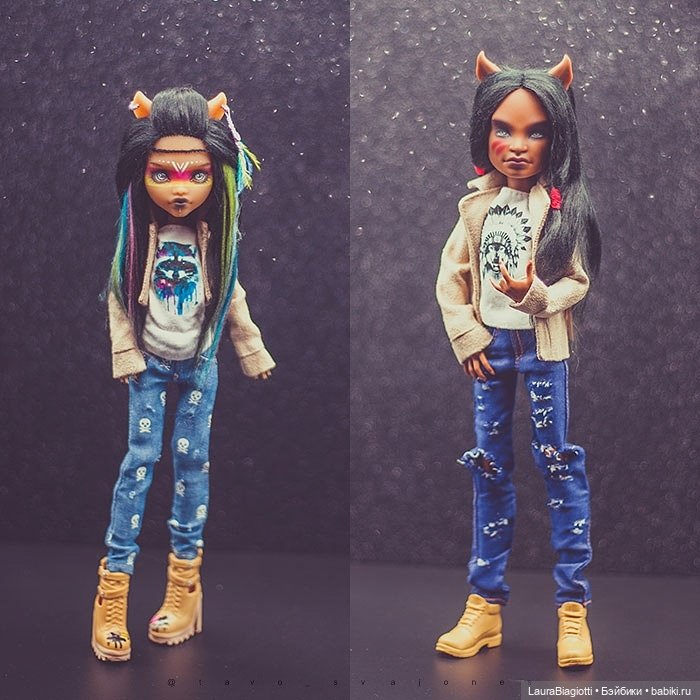 Парочка Вульфов :3 | Бэйбики Парочка Вульфов :3 — ООАК Monster High и Ever After High: репейнт (фото 5)