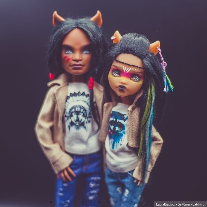 Парочка Вульфов :3 | Бэйбики Парочка Вульфов :3 — ООАК Monster High и Ever After High: репейнт (фото 3)