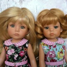 Сестрички - сладкие губки, пухлые щечки. Куклы от Linda Rick 33см