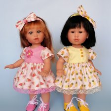 Лето закончилось, а фрукты круглый год. Фруктово-ягодная тема в нарядах для Солнышек от Марина Пау.