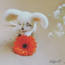 Мышка сплюшка. Авторские игрушки сухим валянием Потапенко Софьи