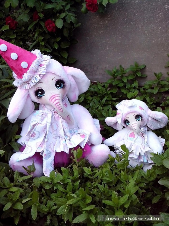 Розовое счастье! Слоны, игрушки ручной работы. Они такие большие и добрые (фото 3)