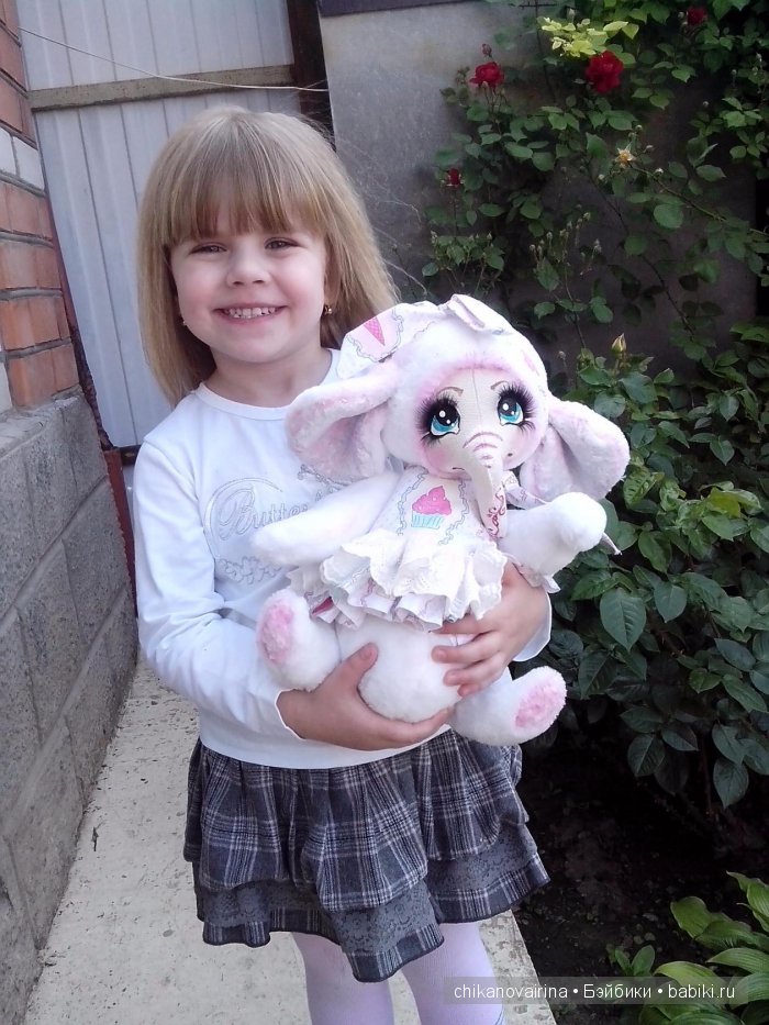 Розовое счастье! Слоны, игрушки ручной работы. Они такие большие и добрые (фото 5)