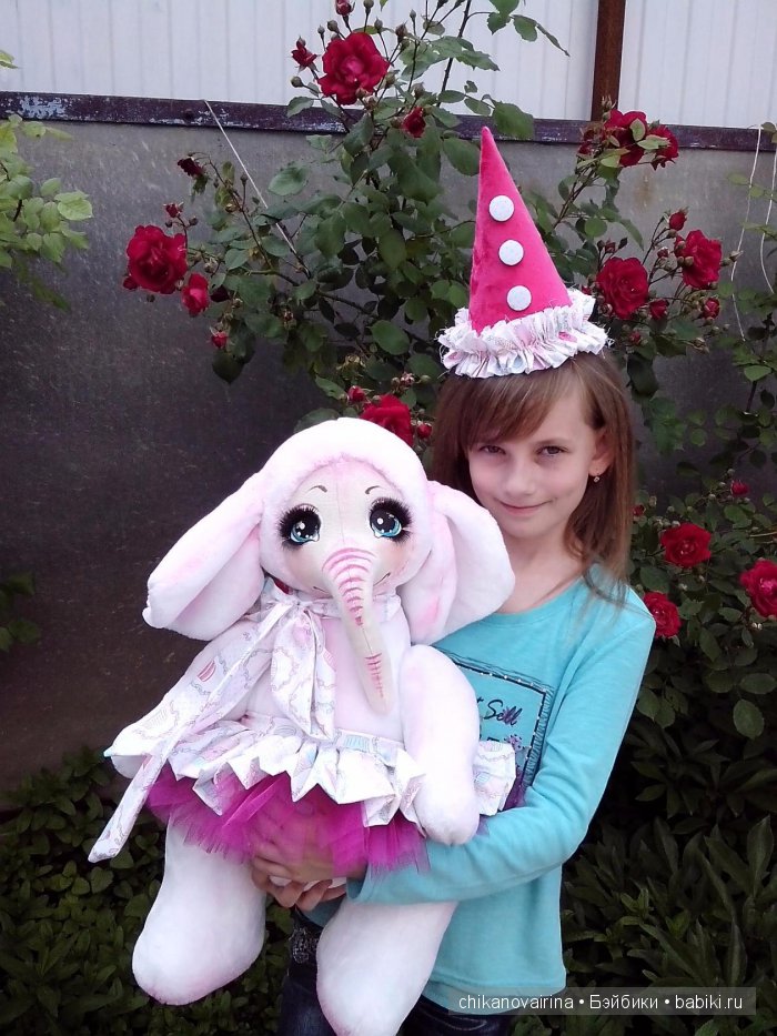 Розовое счастье! Слоны, игрушки ручной работы. Они такие большие и добрые (фото 6)