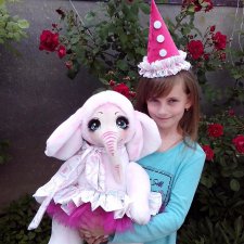 Розовое счастье! Слоны, игрушки  ручной работы. Они такие большие и добрые