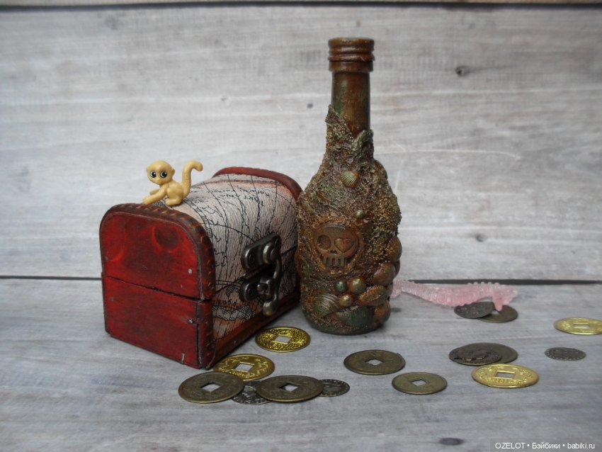 Йо-хо-хо! И бутылка рома! Мой мк по состариванию бутылки (фото 2)