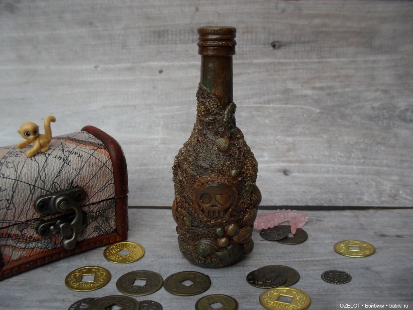 Йо-хо-хо! И бутылка рома! Мой мк по состариванию бутылки (фото 10)