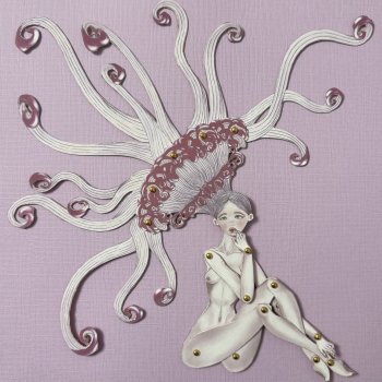 Авторская бумажная кукла Хризантема (Доллариум)