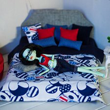 Из архивного. Комплект для кукольной мебели Микки