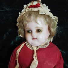 антикварная кукла"Соня в красном платье"