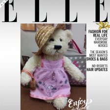 Пембе в новом розовом сарафане... и на обложках модных журналов