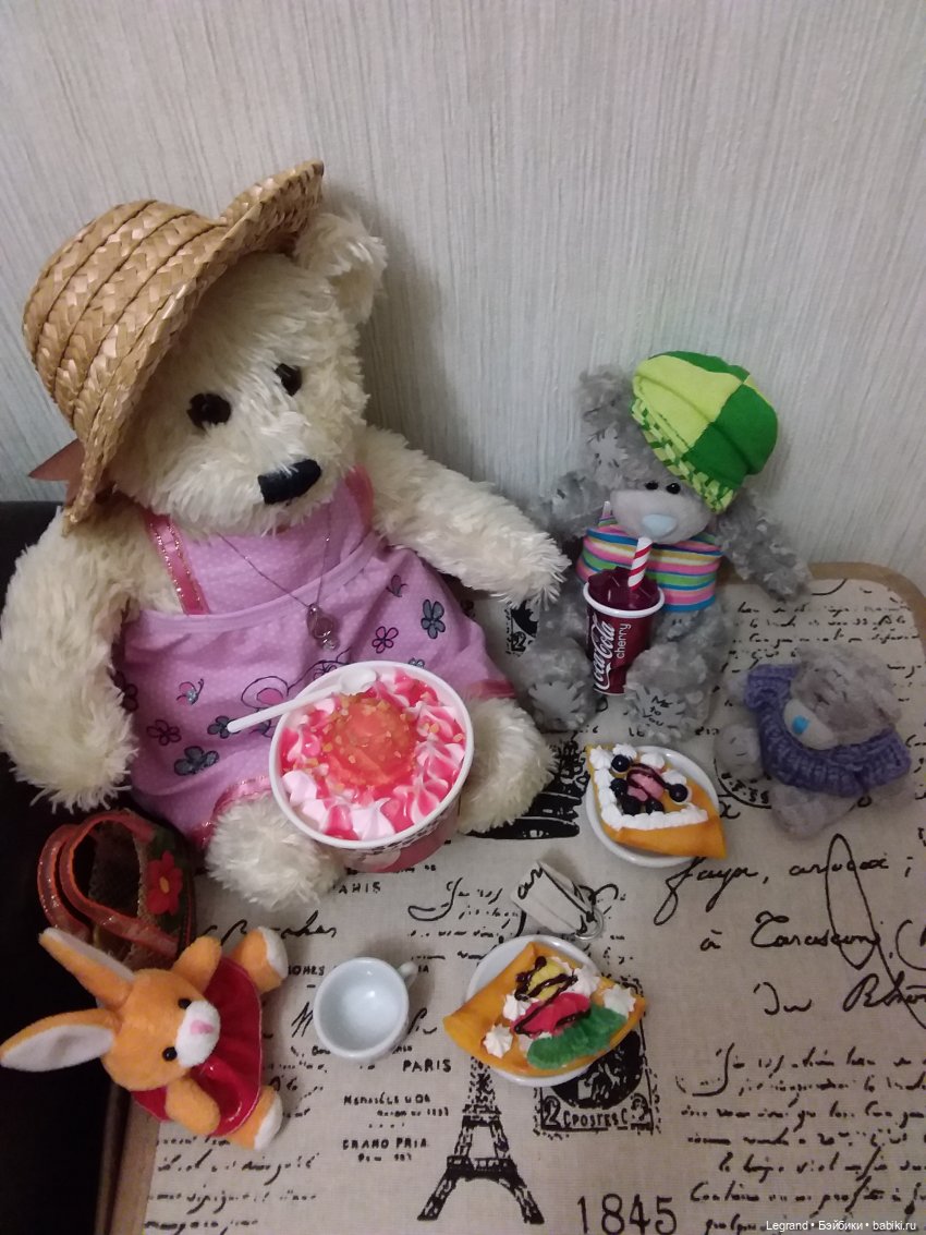 Пембе и мороженое — Плюшевые мишки и игрушки (Teddy Bear): винтаж