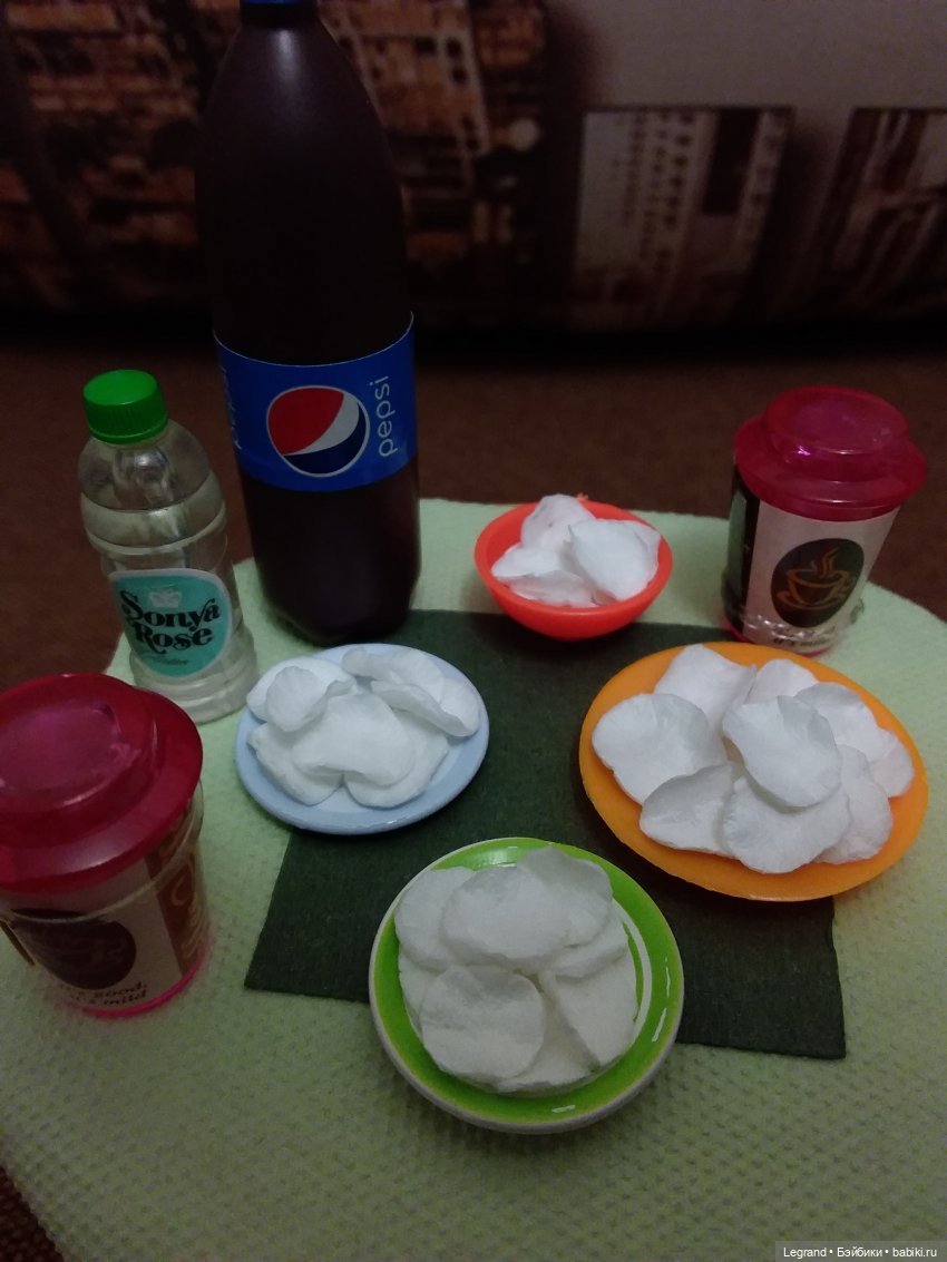 Рисовые чипсы для 1:6 из фоамирана