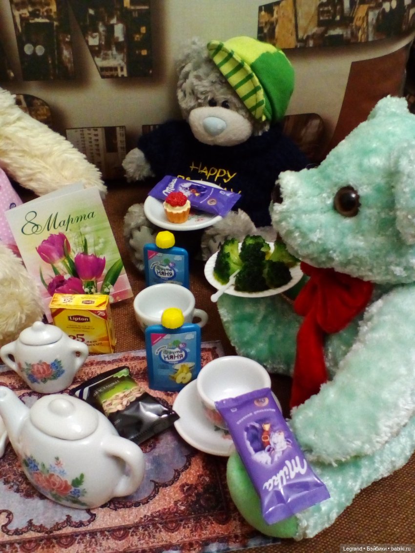 Гости в доме Пембе и Гри | Бэйбики Гости в доме Пембе и Гри — Плюшевые мишки и игрушки (Teddy Bear): винтаж (фото 10)