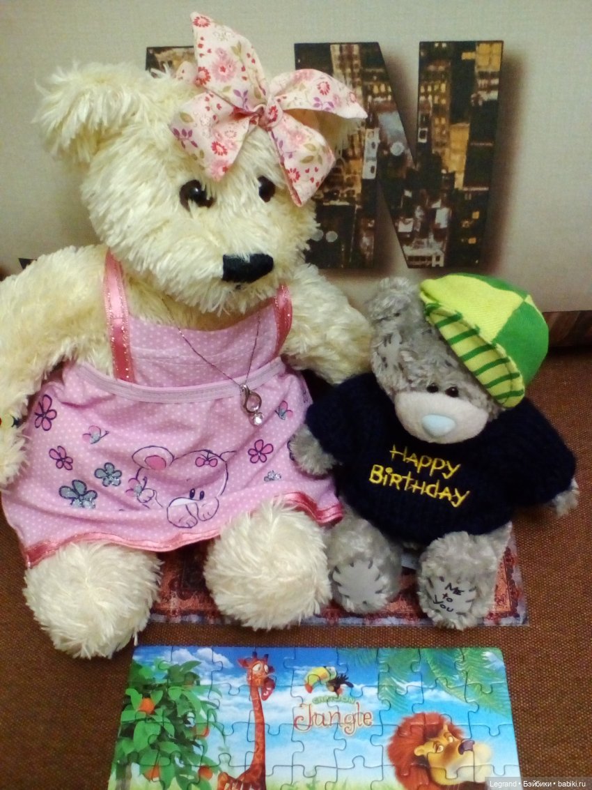 Гри собирает пазл | Бэйбики Гри собирает пазл — Плюшевые мишки и игрушки (Teddy Bear): винтаж