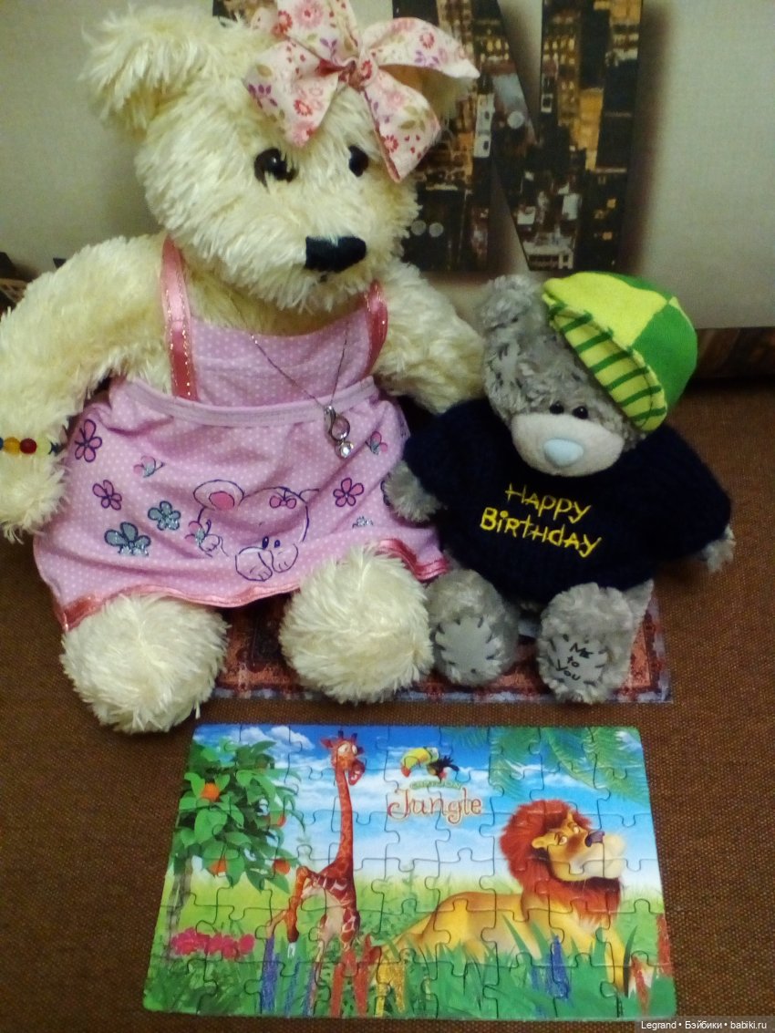 Гри собирает пазл | Бэйбики Гри собирает пазл — Плюшевые мишки и игрушки (Teddy Bear): винтаж