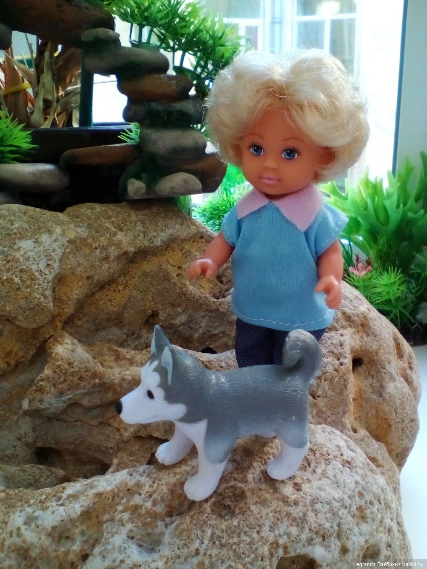 "Мелкие" мальчики: прогулка с собачками