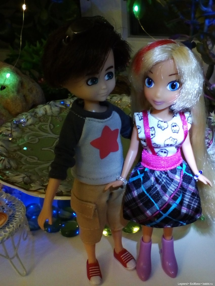 Сад. Вечер. Оливье и Бижу