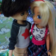 Сад. Вечер. Оливье и Бижу