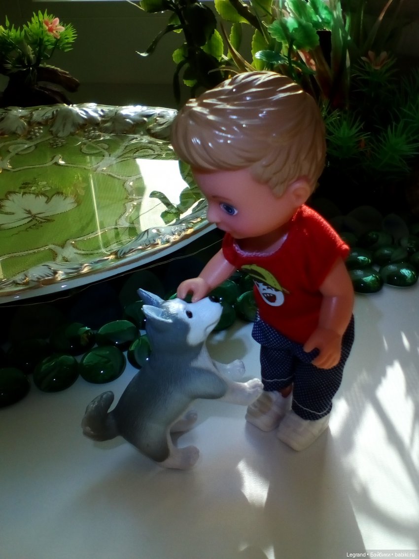 Сад. Утренняя прогулка с Милошем и купание Мориса (Paola Reina)