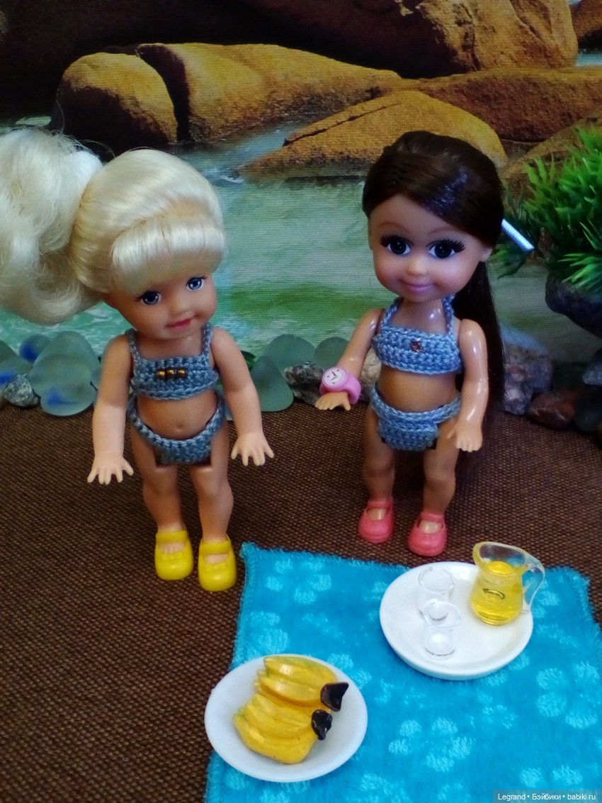 Лурения. Пляж. Анни-Фрид и дети