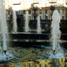 Петербург. Мармарис и фонтаны в Парадном