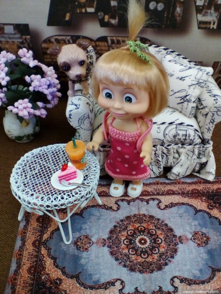 Утро Лизы — Куклы Маша и Медведь (Simba): Маша в кармашке