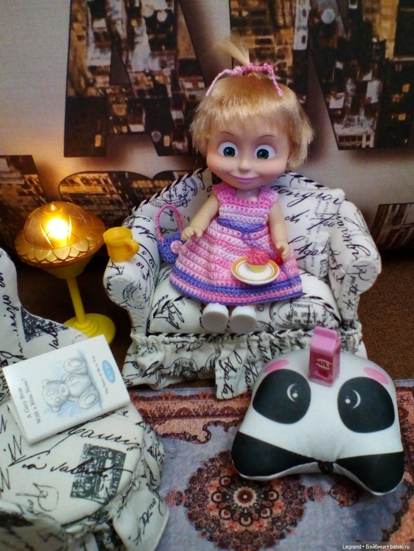 Жу-Жу: уютный вечер — Куклы Маша и Медведь (Simba): Маша в кармашке