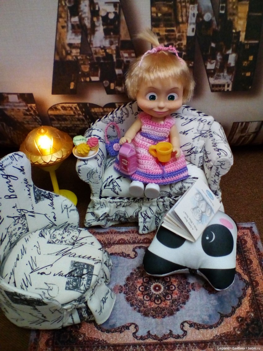 Жу-Жу: уютный вечер — Куклы Маша и Медведь (Simba): Маша в кармашке